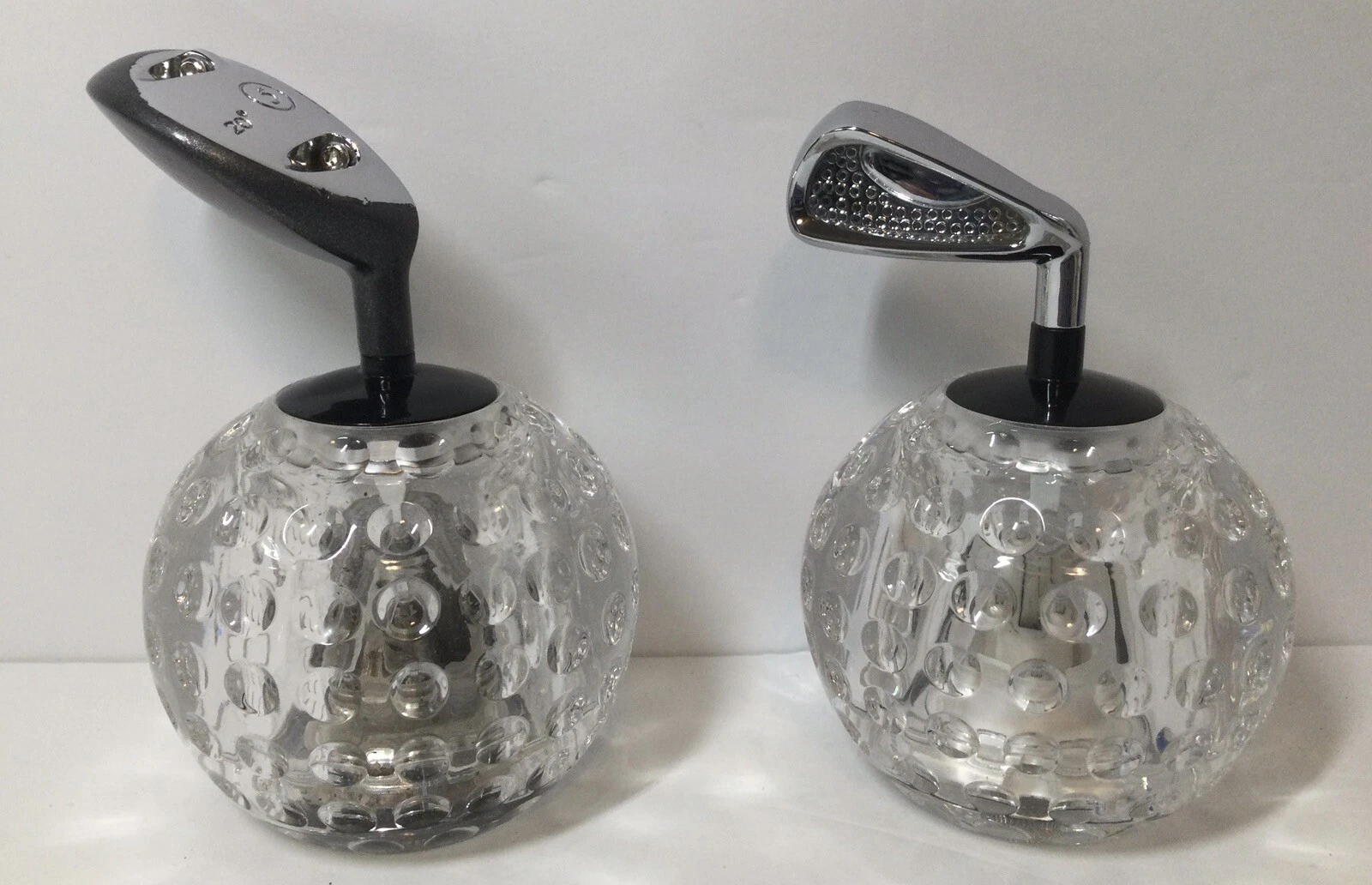 Golf Ball Salt And Pepper Grinder Set Clean Tested Working