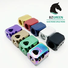 1/2×28 Thread Muzzle Brake Anodized Black For 9mm Glock Black Purple Rainbow Tan