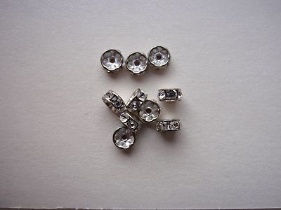 2 Swarovski  STRASS Rondelle 5mm CRYSTAL / SILBER Art. 177505
