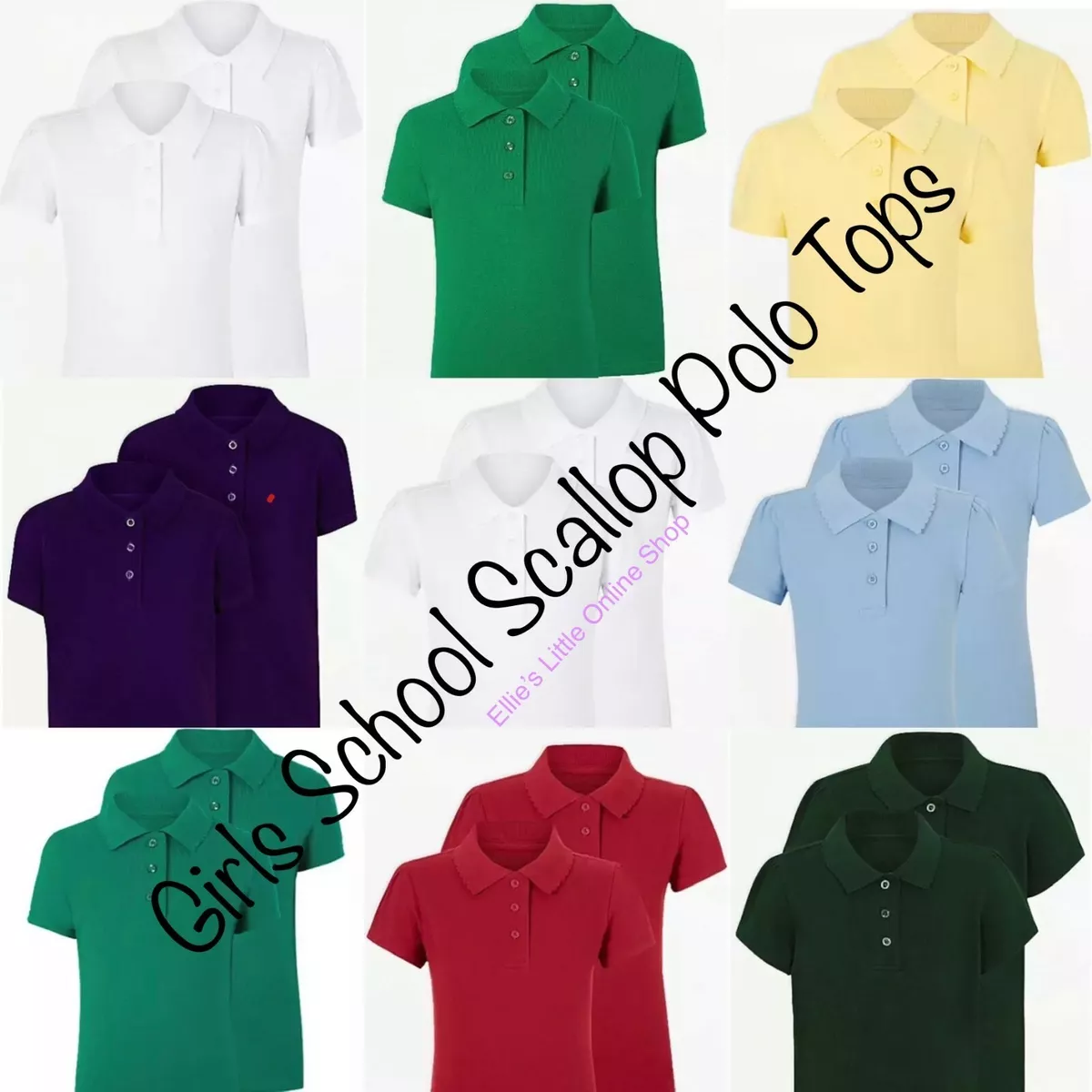 Green polo shirts for cheap school
