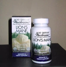Host Defense Mushrooms Lion's Mane Memory & Nerve Support - 60 Capsules 01/27+