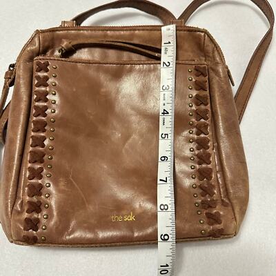 The Sak Mini Brown Leather Convertible Backpack Crossbody  display picture 1