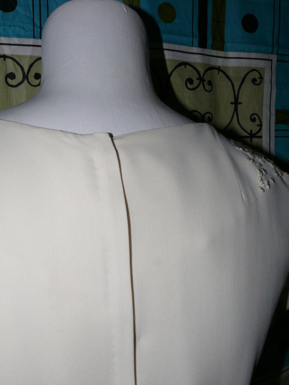 1940-50 Crepe  Wedding Neiman Marcus Silk Embroid… - image 8