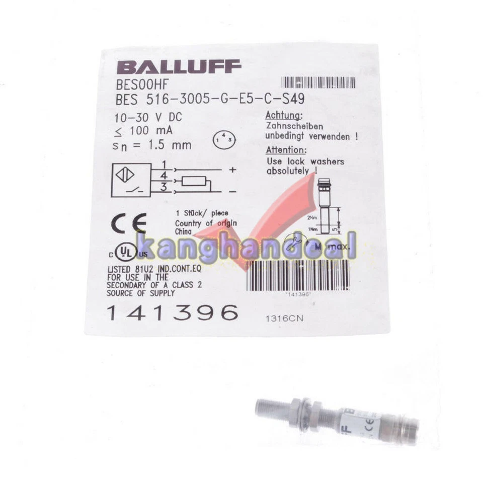 MARKENLOS 1PC for Balluff BES 516-3005-G-E5-C-S49 Proximity Switch Sensor NEW