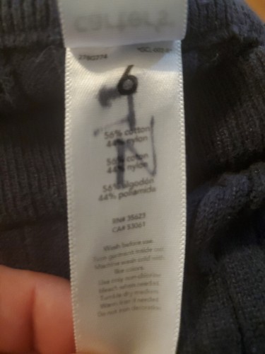 Carter' Girls Heavyweight Cable Knit Footless Tights Black Sz 6 - Picture 5 of 5