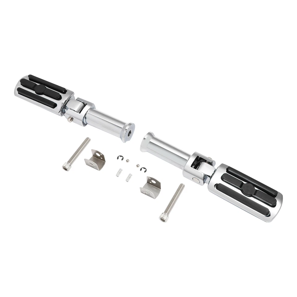 Suportes cromados para pés de passageiros adequados para Harley Davidson Softail Deluxe 2018+ - Imagem 2 de 4