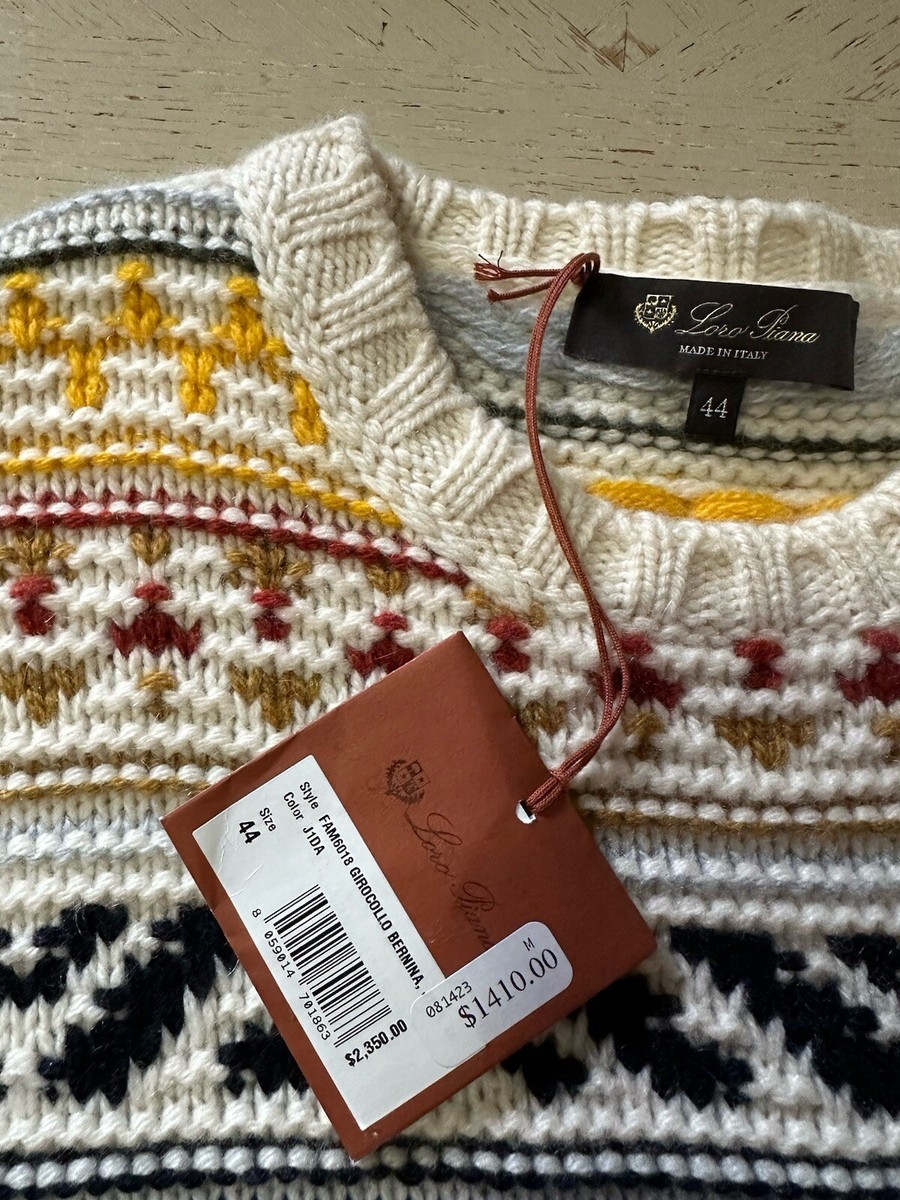 Loro Piana Women Bernina Pattern Cashmere Sweater BEIGE Loro Piana Women Bernina Pattern Cashmere Sweater BEIGE