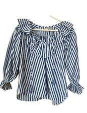 Women’s Mille Resort And Travel Striped Blouse Sz XS