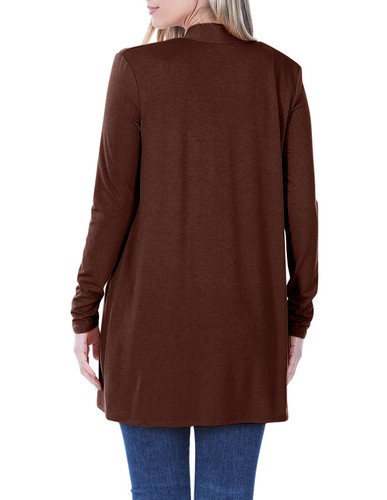 Womens Long Sleeve Draped Slouchy Mid Length Cardigan - Picture 5 of 40