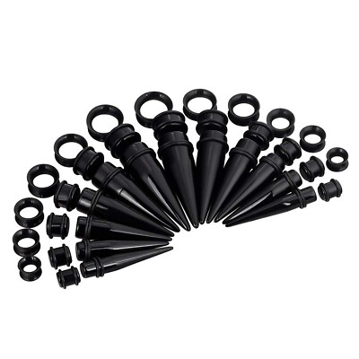Oyaface 36 PCS Big Gauges Ear Stretching Kit 00G-20mm Acrylic Tapers Plugs Si...