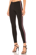 VELVET By Graham & Spencer Rorie Racer Stripe Legging Pants Black S $158 D24
