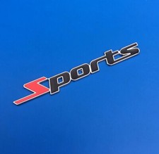 Adesivo auto 3D SPORTS in metallo cromato auto moto racing tuning emblema