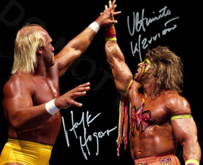 Hulk Hogan / Ultimate Warrior 8x10 Signed Photo Reprint Autograph Auto