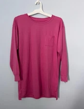 Women’s Jenni Solid Pink Sleep Shirt - Small