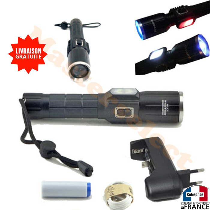 Lampe torche puissante contre les pannes d'électricité LED T6