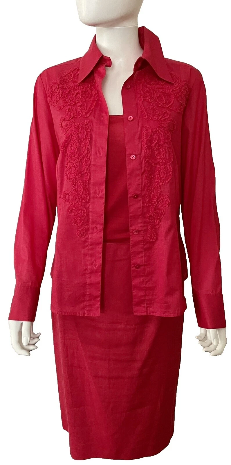 Ellen Tracy Linen Skirt Suits Suits & Suit Separates for Women