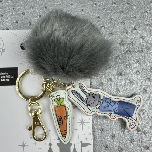 Disney Parks Judy Hopps Zootopia Taschenanhänger Schlüsselanhänger Karotte Fuzzy Pom 2022 NEU - Bild 6 von 6