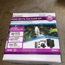 Beckette Pond Bio Filter Pump Kit 5XB400 7202010 500GPH