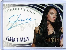 Claudia Black Autograph card A38 Farscape Through the Wormhole Rittenhouse 2004