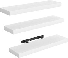Floating Shelves for Wall, 23.6" Wall Shelf Set of 3 with Invisible Brackets, 1.