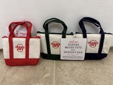 Trader Joe's Canvas Micro Tote with Grocery Bag 2025 CHRISTMAS LIMITED Set Of 3
