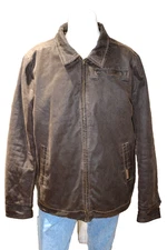 Legendary Whitetails Original Deer Gear Men Jacket S L/T Brown zip Up Zip Pocket