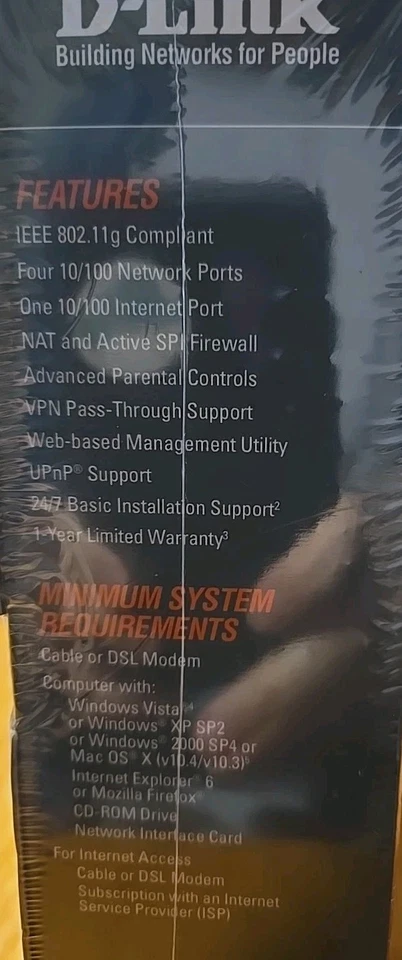 D-Link G WBR-2310 108 Mbps 4-Port 10/100 Wireless G Router (WBR-2310) - Image 4 of 4