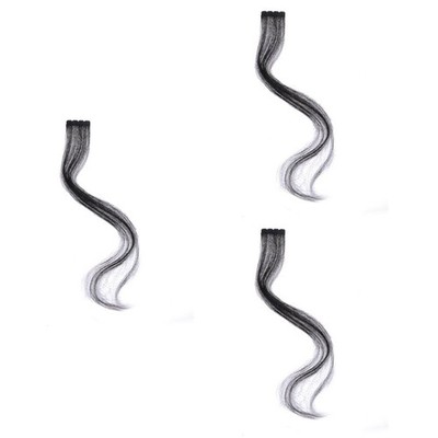 3 PCS Echthaar Extensions Extainson Glatte Perücken Menschliches