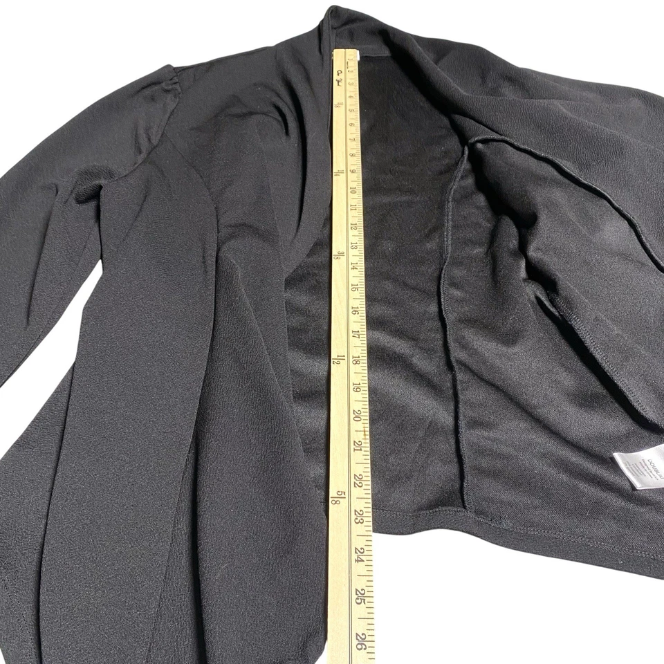 Blazer informal negro de manga larga para mujer talla 2X Foto 4 de 4