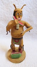 Hopi Indian Hand Craved Wood Watermelon Clown Kachina Katsina Doll Signed O Wood