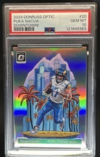 2024 Panini Donruss Optic Puka Nacua Downtown! SSP #20 Rams PSA 10 GEM MINT