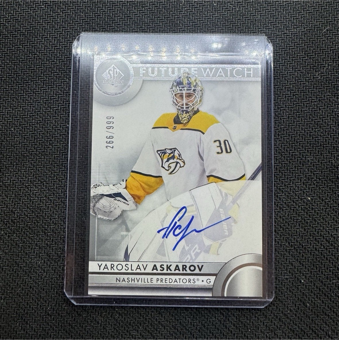 Upper Deck 2023-24 SP Authentic Future Watch Yaroslav Askarov Auto RC #116/999