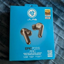 JLab Epic Pods ANC True Wireless Earbuds Active Noise Cancelling Bluetooth NEW
