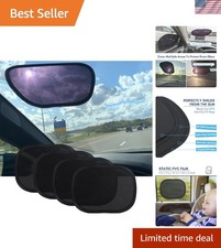 Miniature Static Cling Car Window Shades, Removable Tint for Car Windshield C...