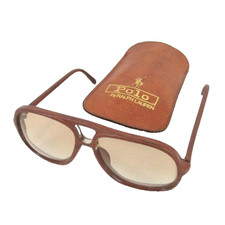 Ralph Lauren Men Sunglasses Vintage Polo Viral Leather Frame Limited Edition VHT