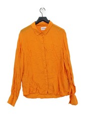 AEXAE Women's Shirt M Orange Viscose with Other Long Sleeve Collared Basic