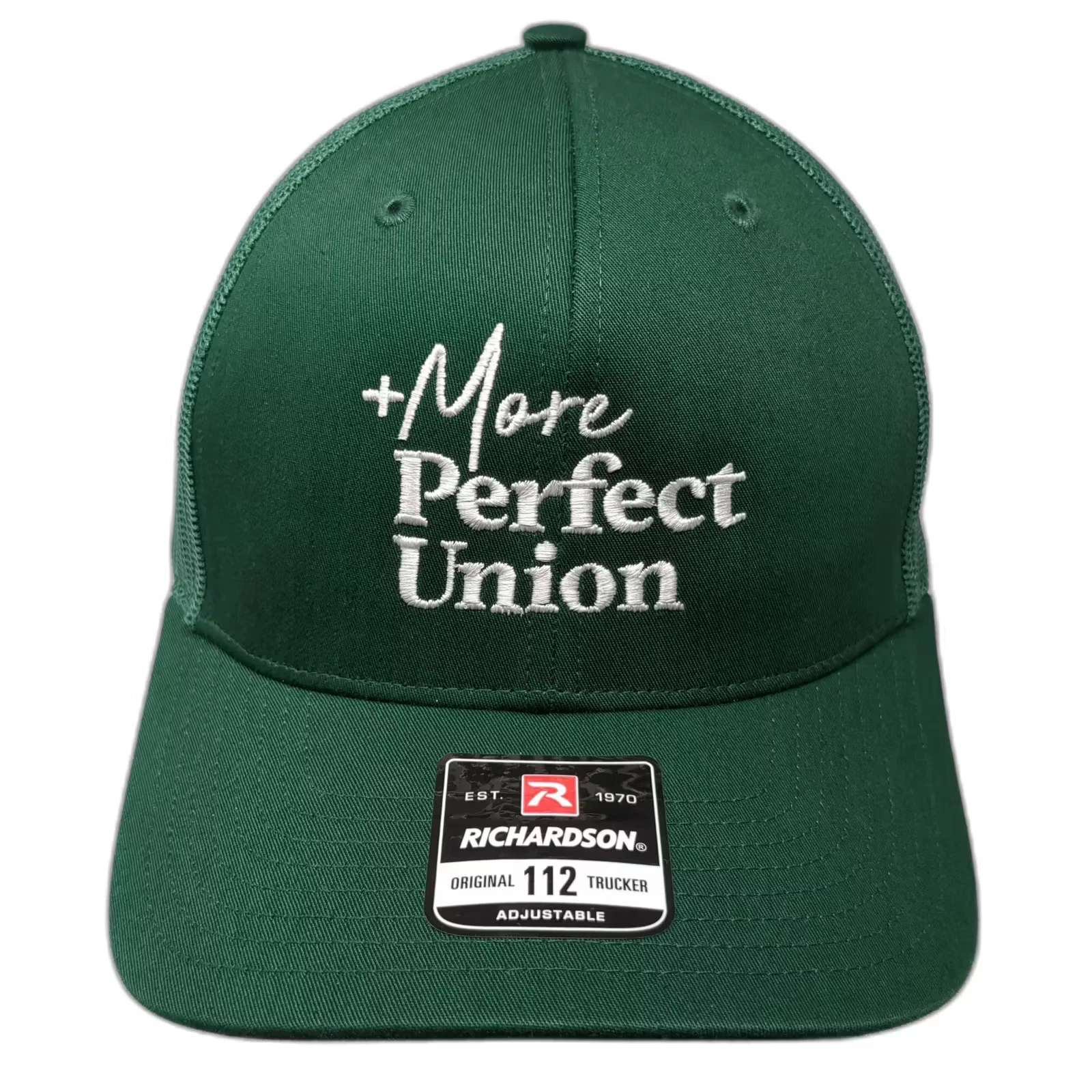Richardson 112 More Perfect Union Green Trucker Hat Adjustable One Size OS