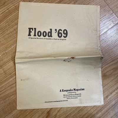 Vtg 1969 Richmond Times Dispatch VA Flood  69 Hurricane Camille Magazine Macabre