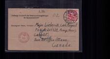 Allied Occupation Prisoner Camp + Censorship Canada INT OP - N. Ottawa 1945