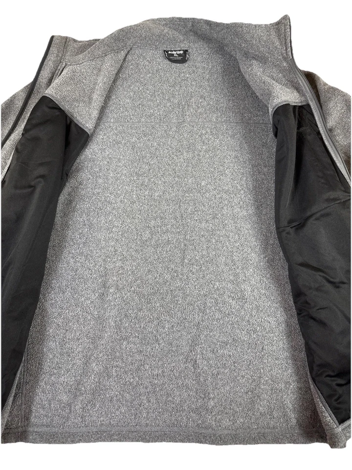 Chaqueta Solaris Para Hombre XL Gris Polar Cremallera Completa Simulado Cuello Bolsillos Aire Libre Informal Foto 4 de 4