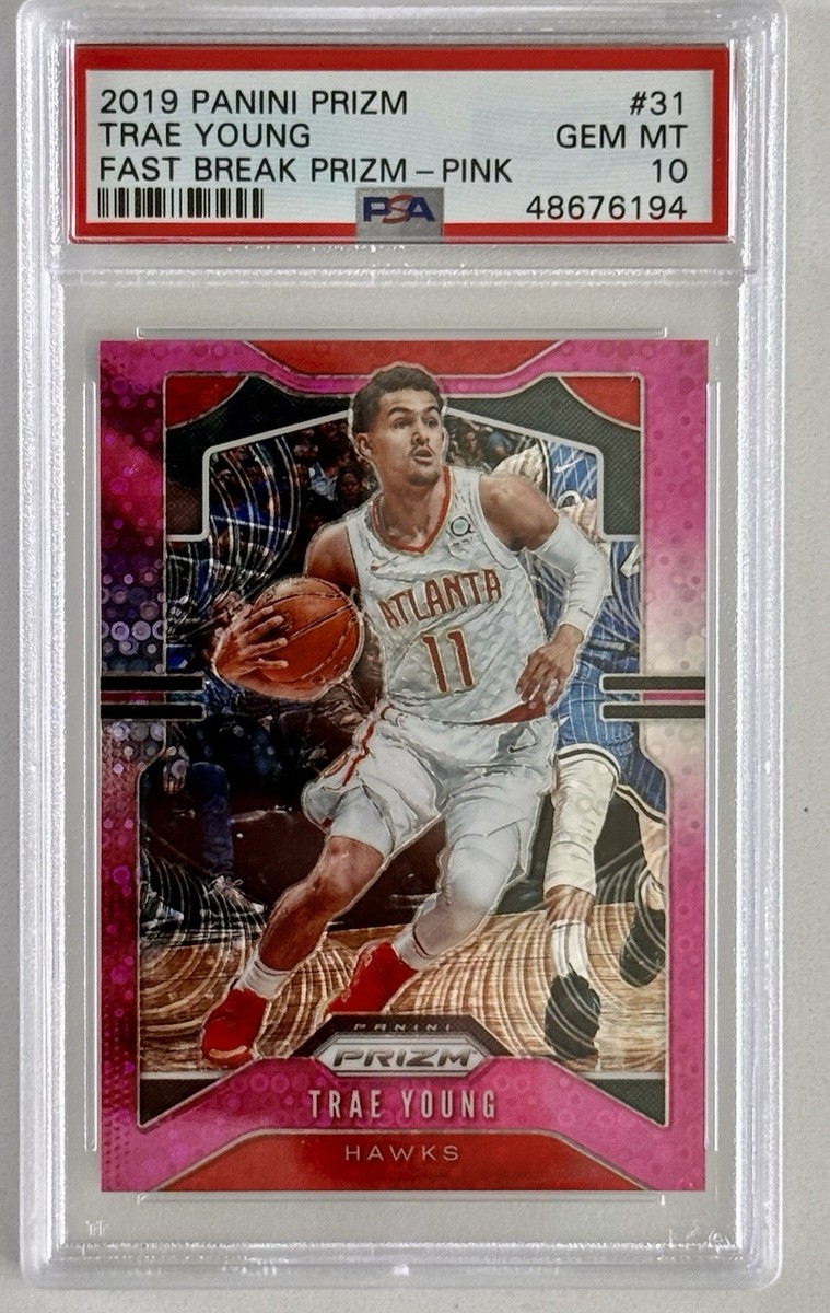 2019 Panini Prizm TRAE YOUNG Fast Break Prizm-Pink #31 PSA 10 | eBay