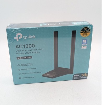 TP-Link Archer T4U Plus AC1300 USB WiFi Adapter Dual Antenna