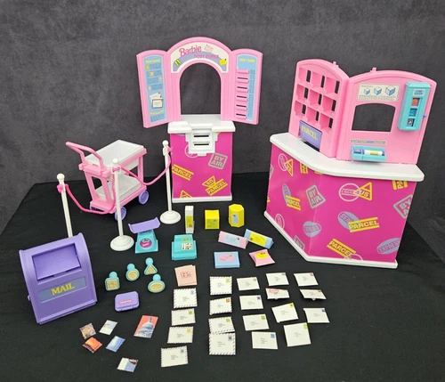 VTG 1994 Barbie So Much To Do Post Office Play Set near complete Mattel