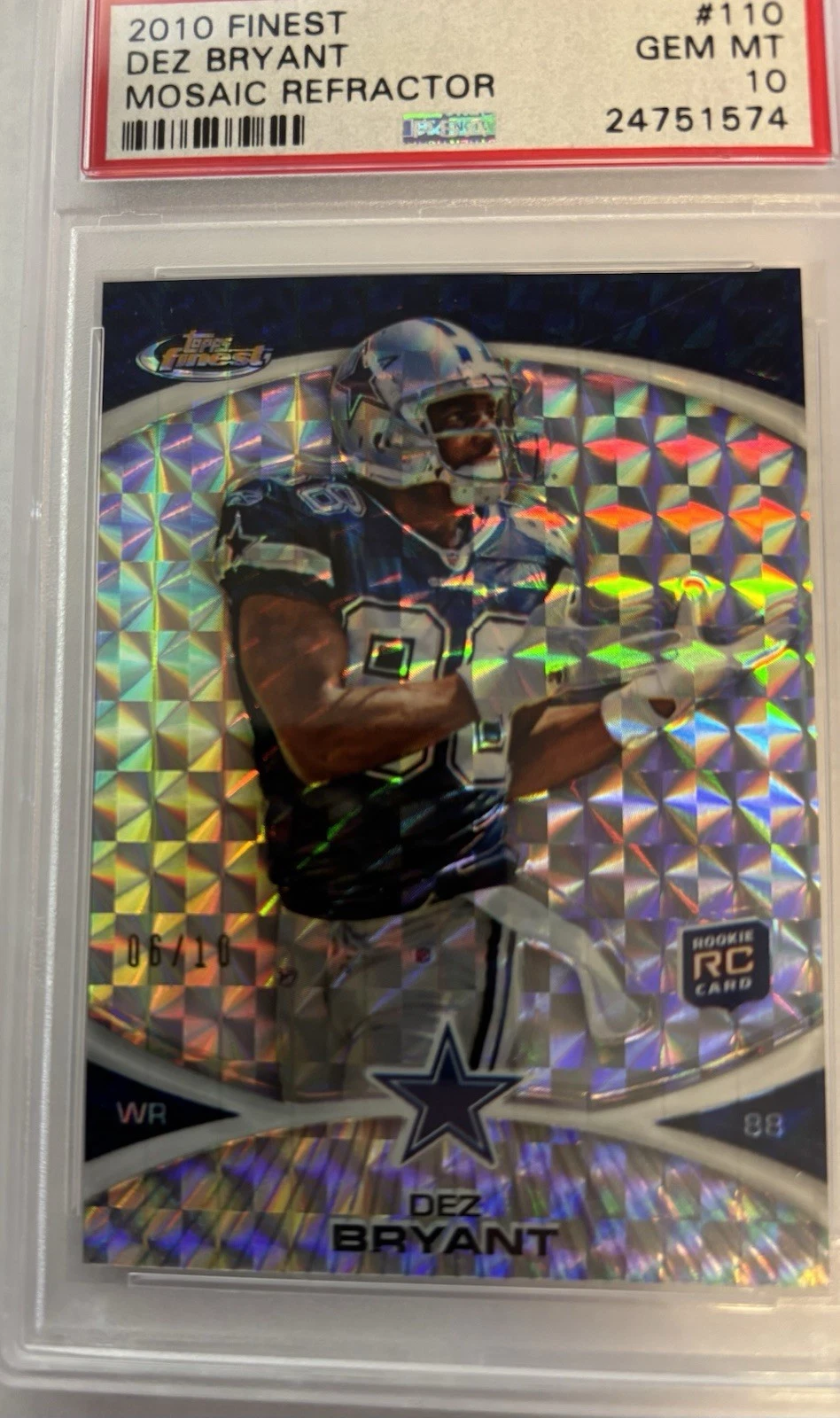 Dez Bryant Finest #110 Mosaic Refractor