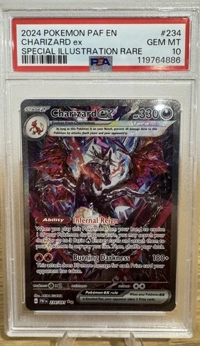 Charizard ex 234/091 Paldean Fates Special Illustration Rare SIR POKEMON PSA 10