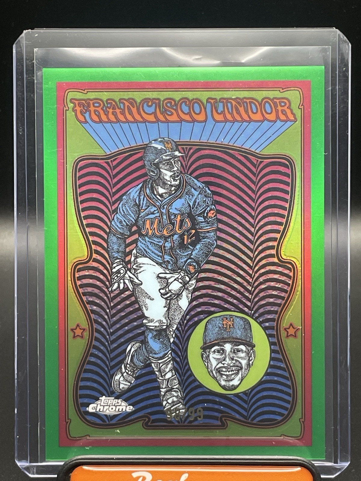 2025 Topps Chrome FRANCISCO LINDOR Ultra Violet All-Stars Green Refractor #98/99
