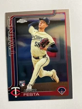 David Festa (RC) #156 Minnesota Twins - 2025 Topps Chrome Baseball  MLB
