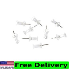 200-Pack Clear Head Push Pins with Steel Points for Home  Office Organization