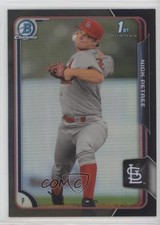 2015 Bowman Chrome Prospects Asia Exclusive Black Refractor Nick Petree 1b8