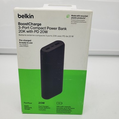 Belkin BoostCharge 3-Port Powerbank 20000mAh 20W USB-C PD_0.2_5